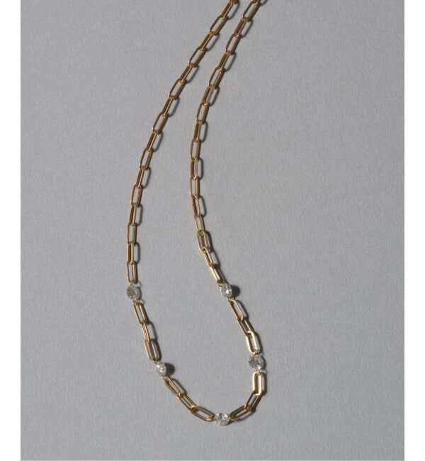 Lilas by Spick&Span「ホールダイヤ5pクリップチェーンネックレス K18」|ネックレス|