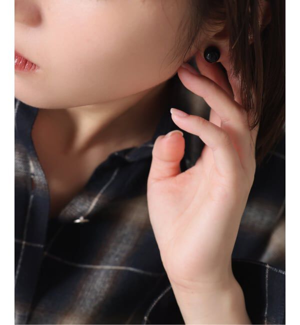 Lilas by Spick&Span「ラウンド*キューブバイカラーピアス K10（片耳）」|ピアス|