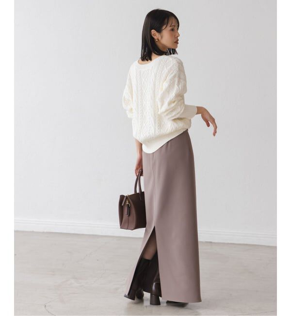 NOBLE「2way地柄 レースアッププルオーバー」|ニット・セーター|