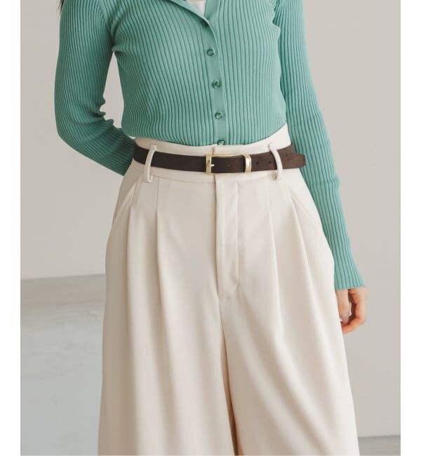 NOBLE「《予約・セットアップ対応》フローツイルダブルタックワイドパンツ」|スラックス|