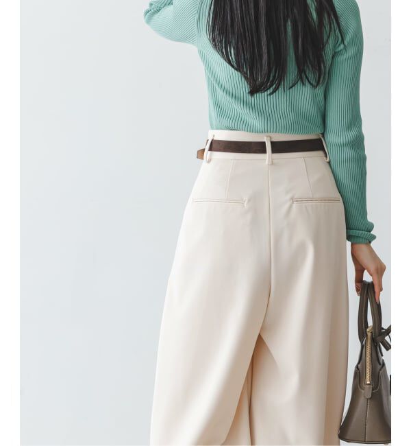 NOBLE「《予約・セットアップ対応》フローツイルダブルタックワイドパンツ」|スラックス|