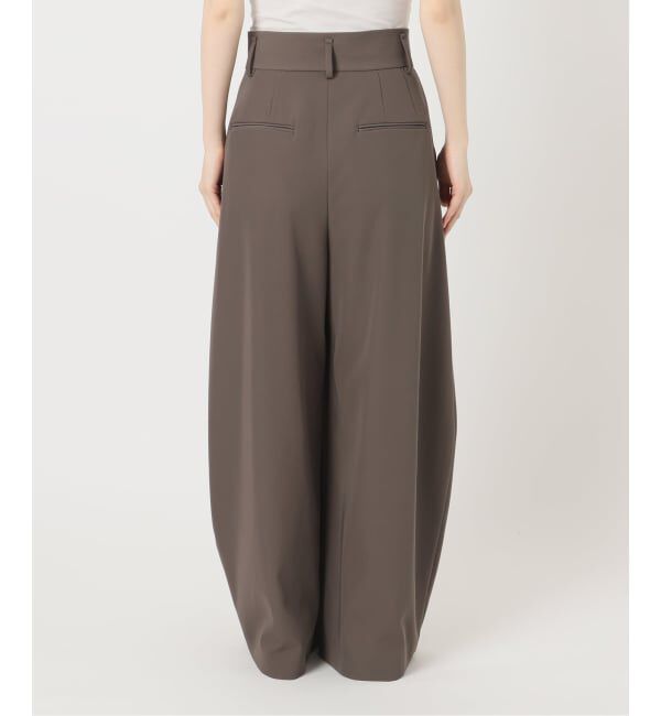 NOBLE「《予約・セットアップ対応》フローツイルダブルタックワイドパンツ」|スラックス|