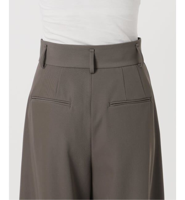 NOBLE「《予約・セットアップ対応》フローツイルダブルタックワイドパンツ」|スラックス|