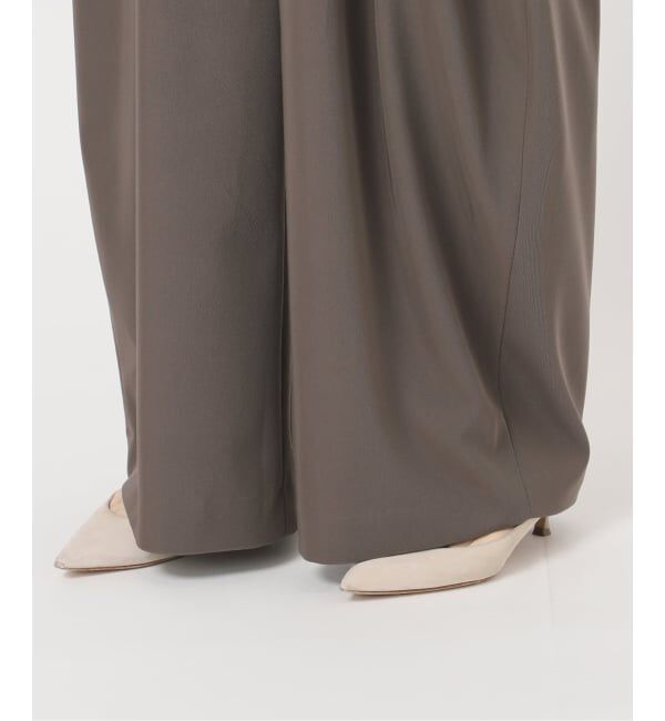 NOBLE「《予約・セットアップ対応》フローツイルダブルタックワイドパンツ」|スラックス|