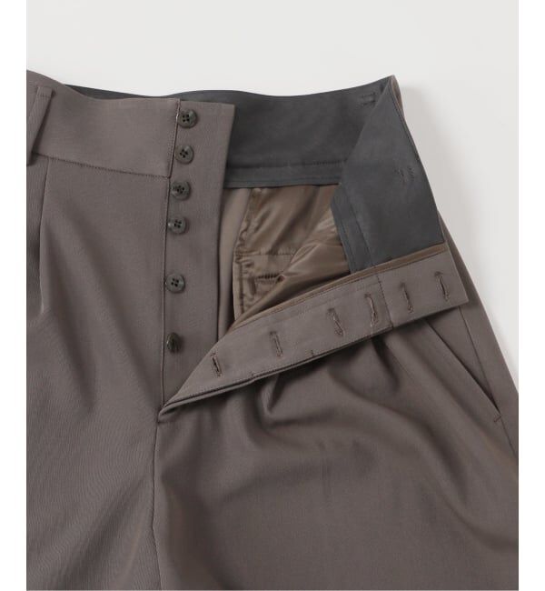 NOBLE「《予約・セットアップ対応》フローツイルダブルタックワイドパンツ」|スラックス|