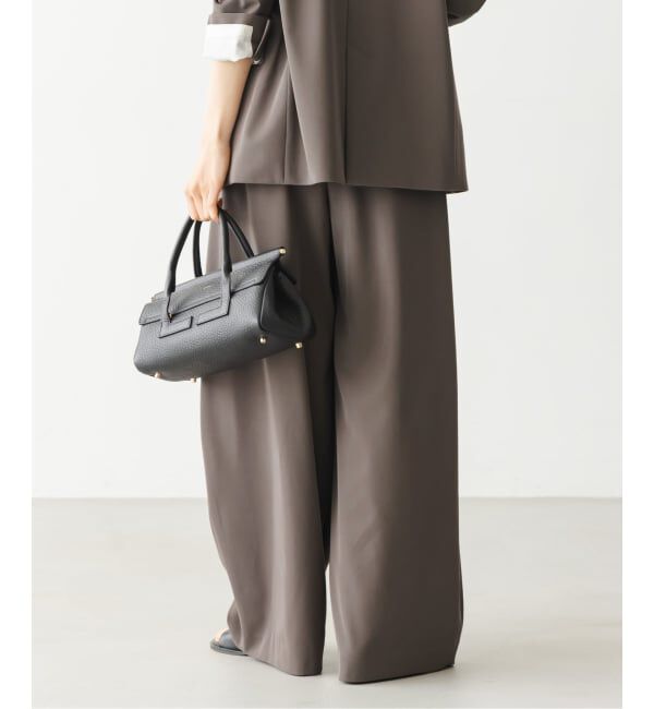 NOBLE「《予約・セットアップ対応》フローツイルダブルタックワイドパンツ」|スラックス|