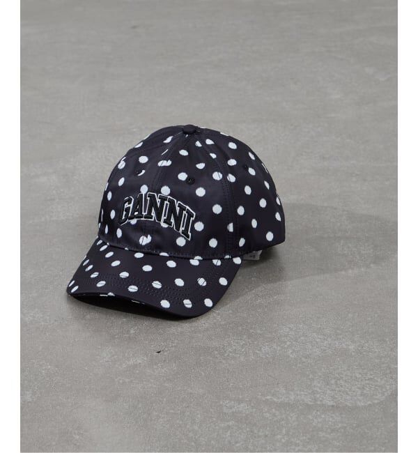 U by SPICK&SPAN「GANNI / ガニー Printed Nylon Cap」|キャップ・キャスケット|ブラック