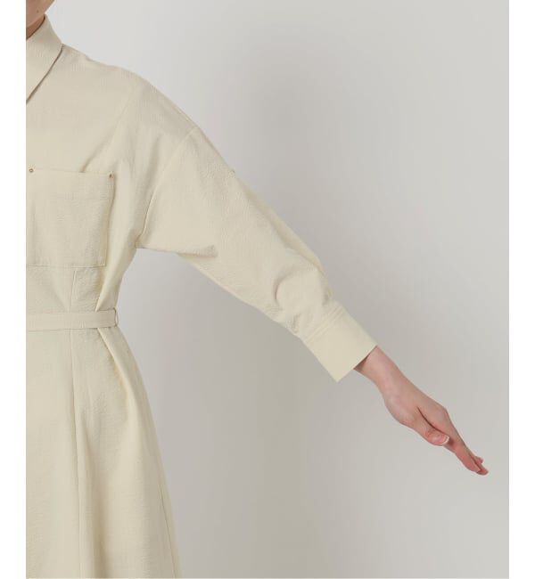 「【洗える】リベットシャツワンピース」|ワンピース|