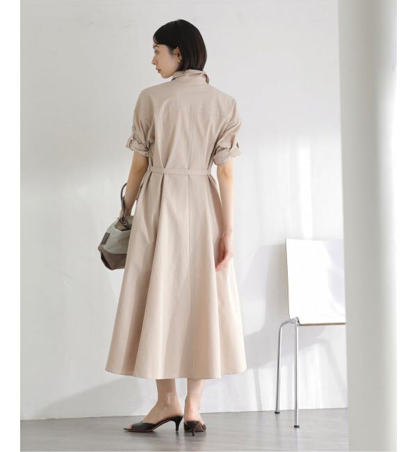  「【洗える】リベットシャツワンピース」|ワンピース|