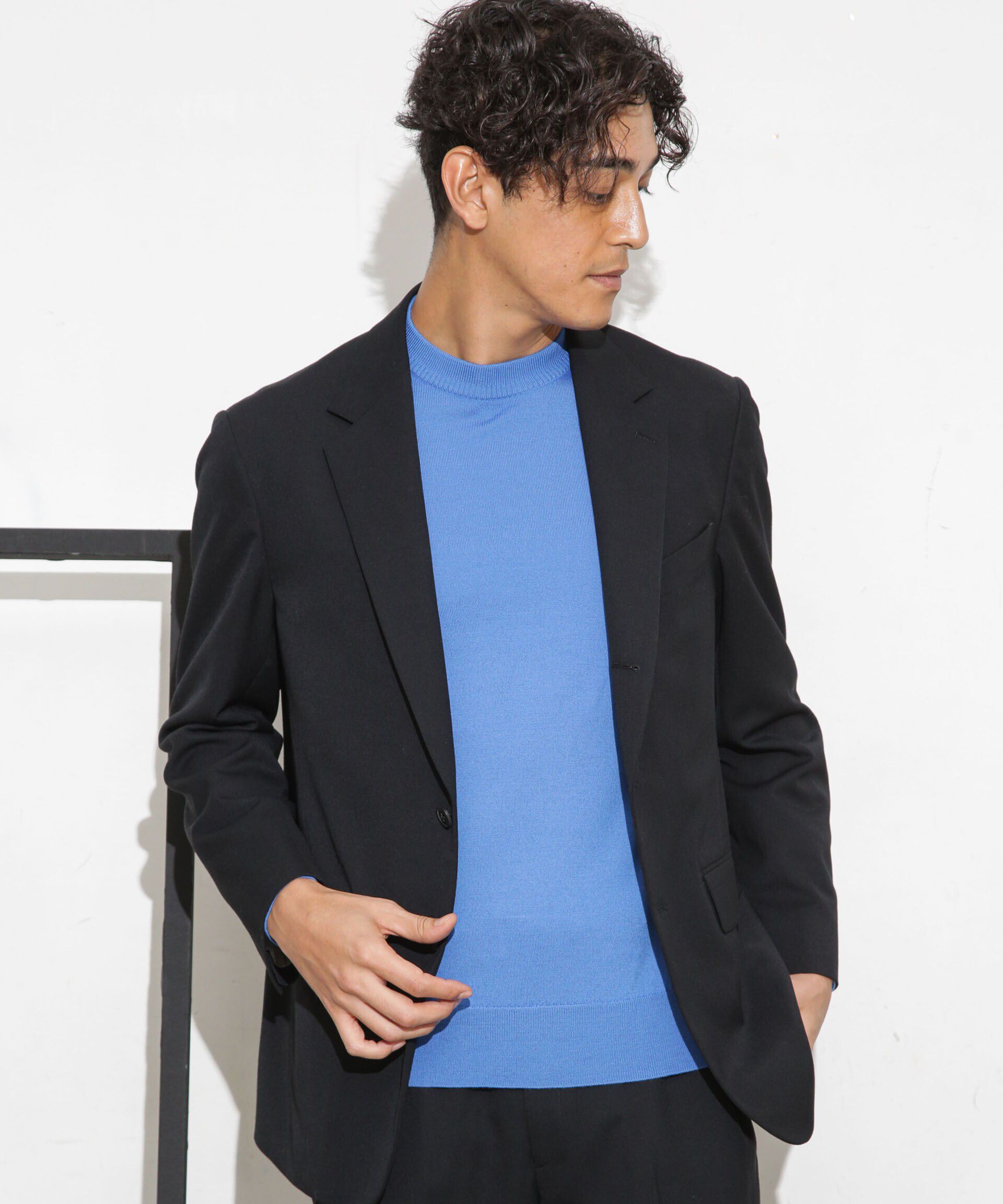 nano･universe「｢ESSENTIALLINE｣TWソリッドシングルジャケット」|スーツ|ブラック