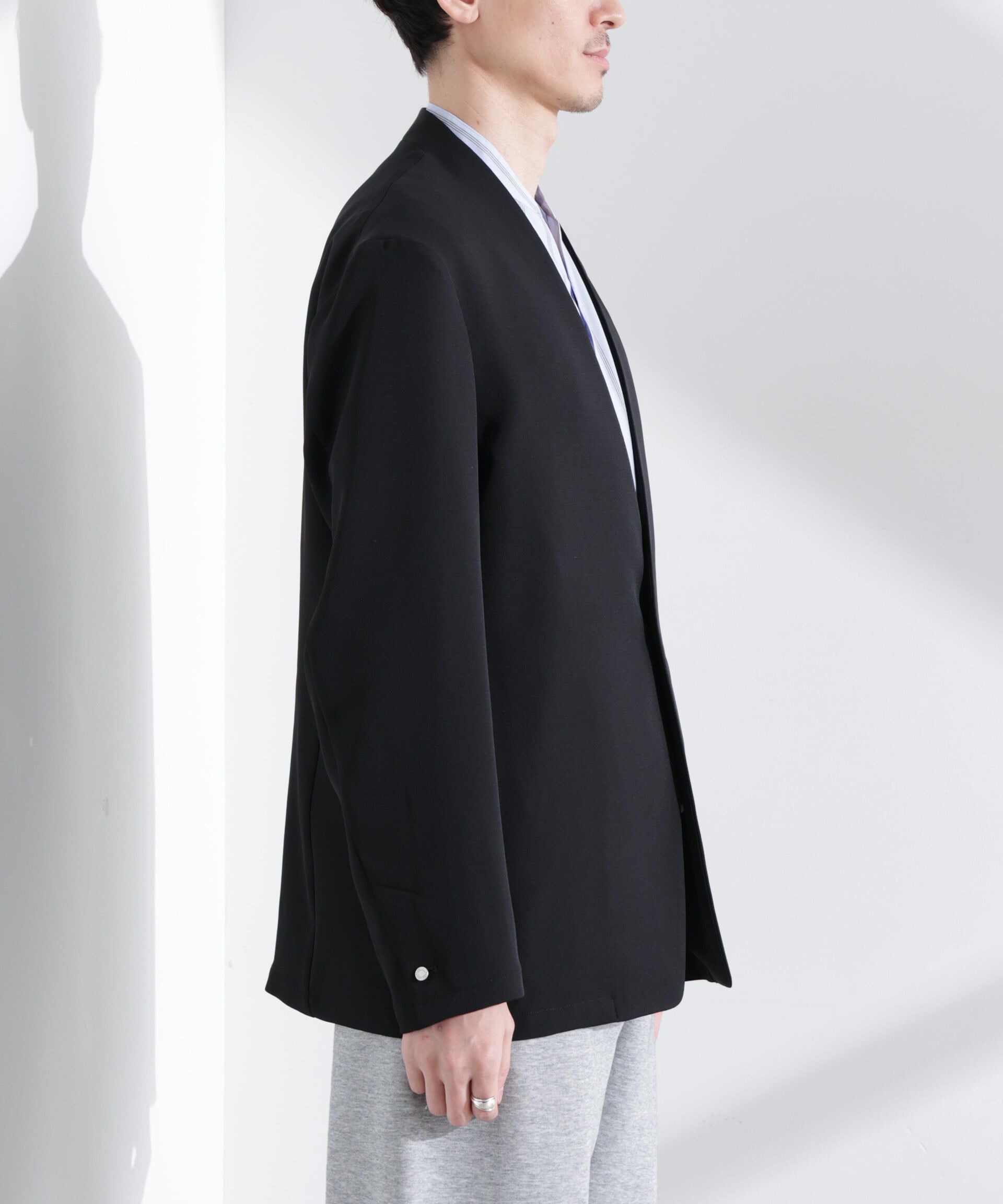 nano･universe「Epoche ノーカラージャケット」|テーラードジャケット|