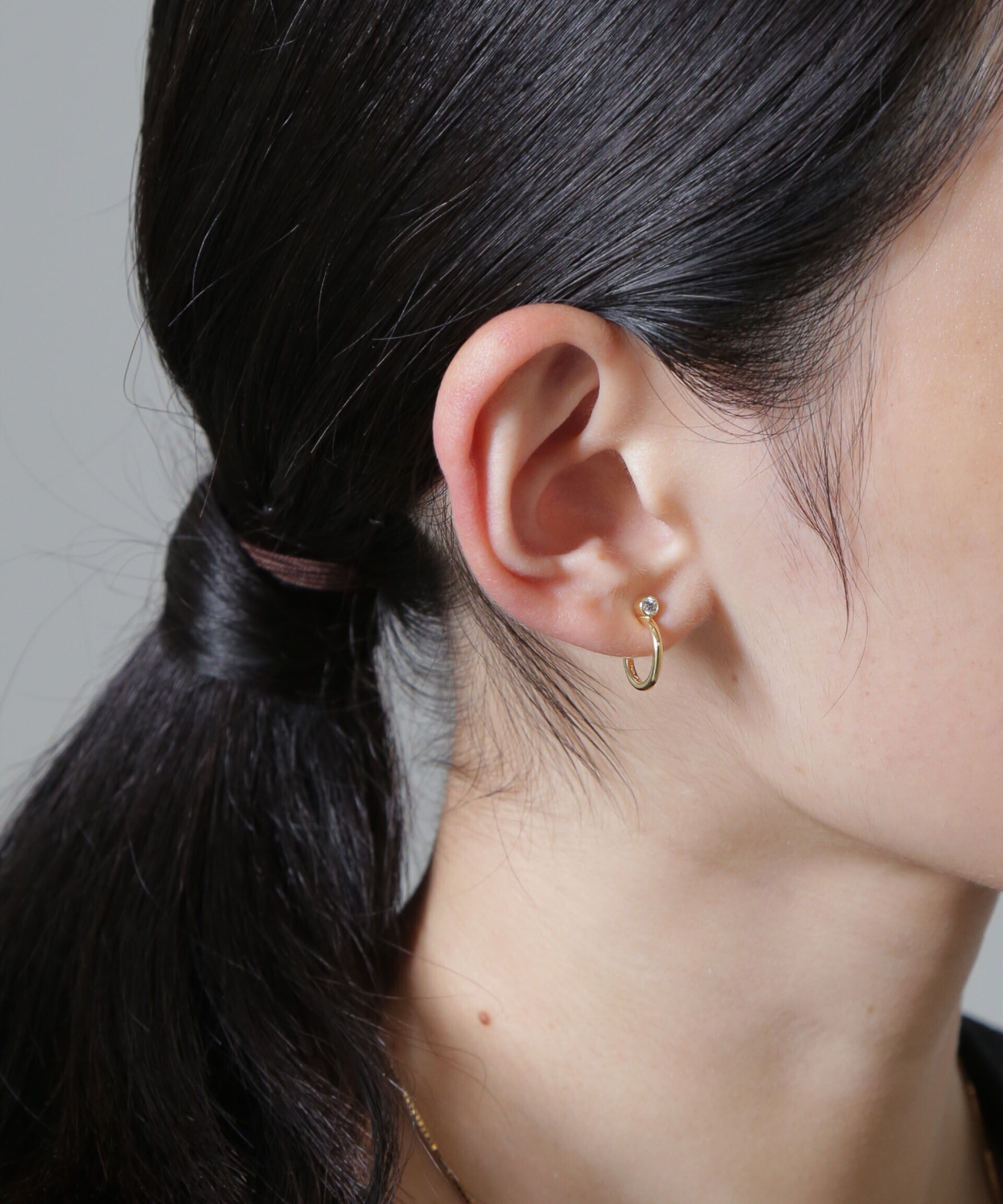 nano･universe「RAGBAG/Odette Hoops」|ピアス|ゴールド