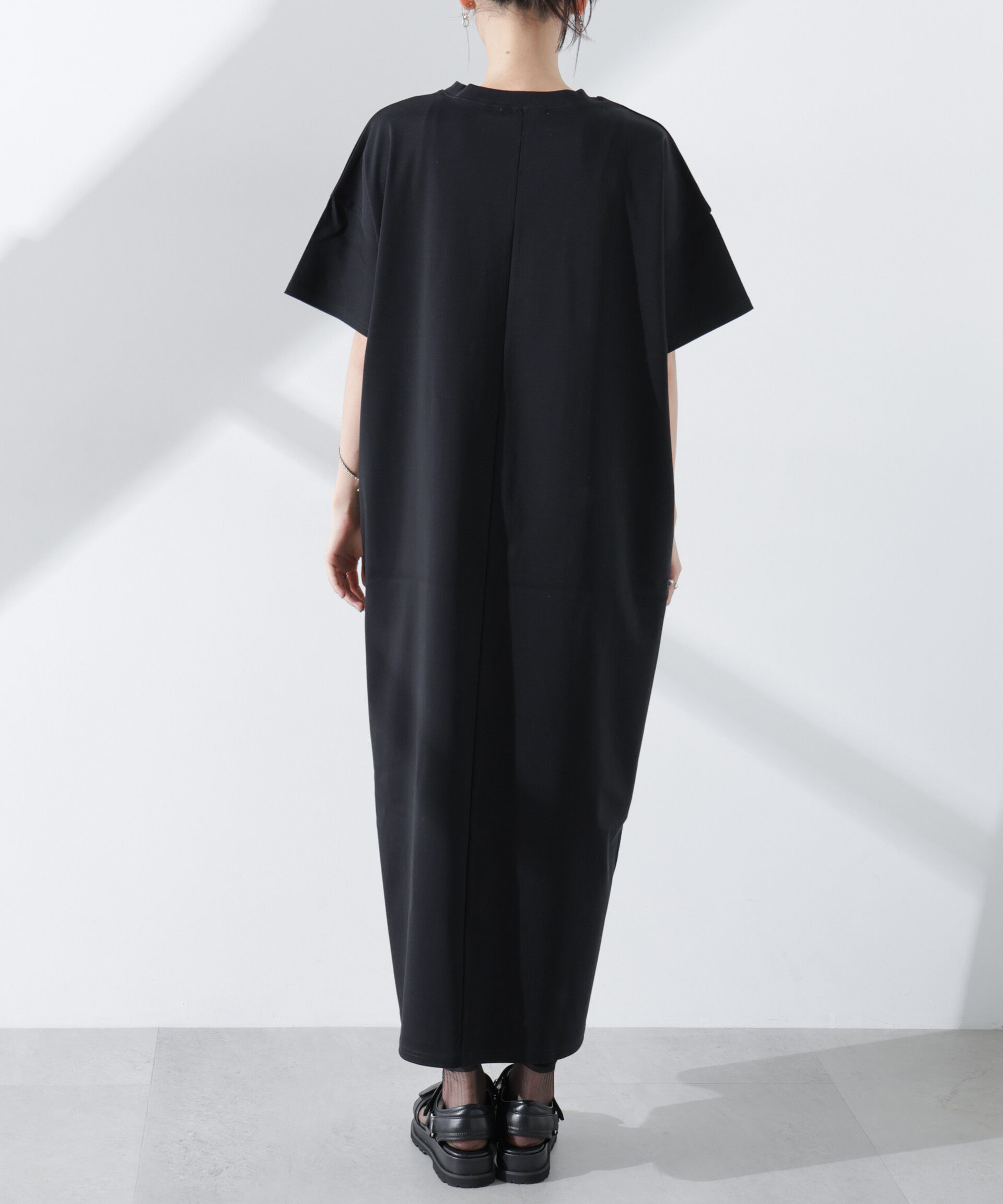 nano･universe「Anti Smellスムースシルケットワイドワンピース」|ワンピース|