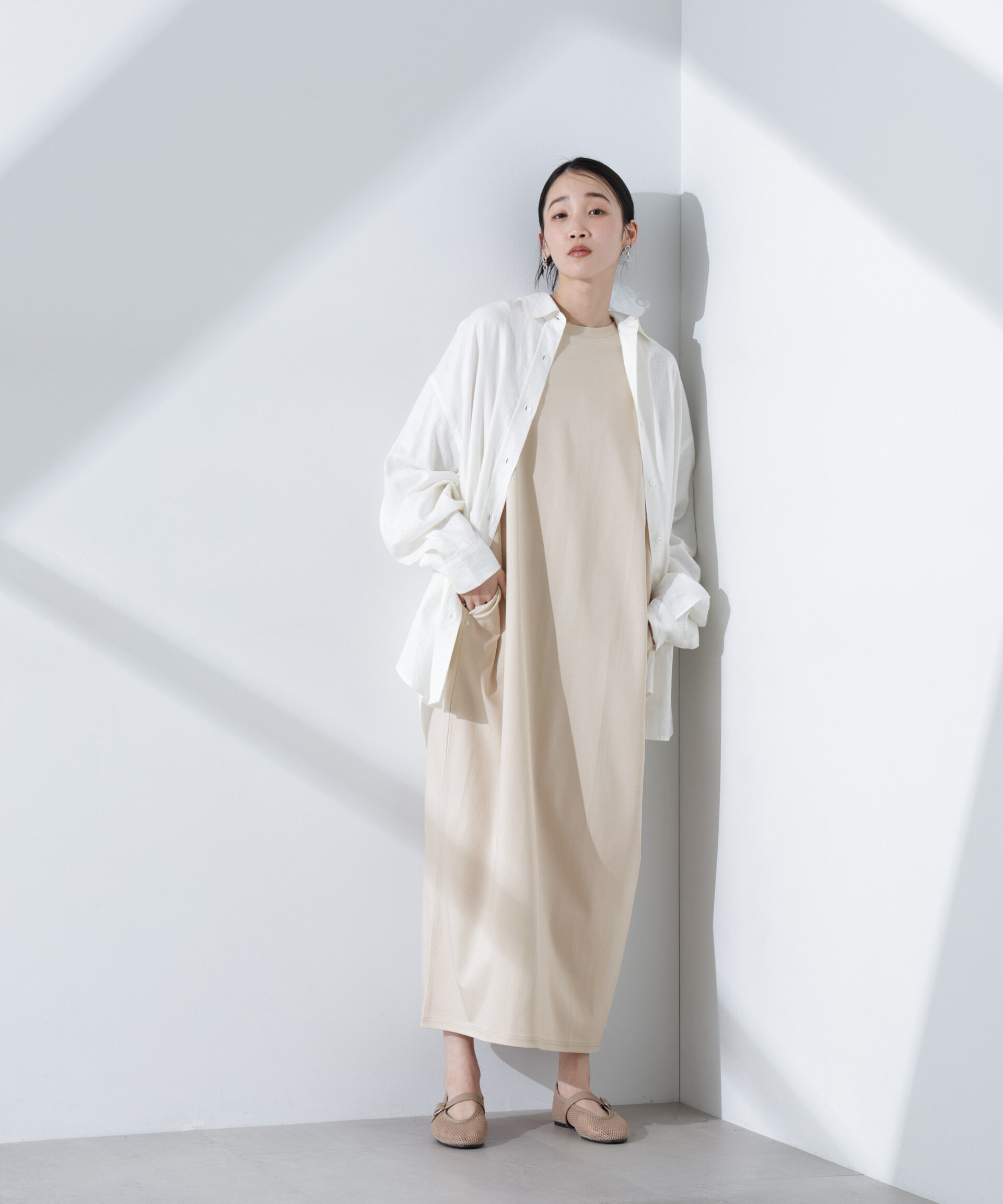 nano･universe「Anti Smellスムースシルケットワイドワンピース」|ワンピース|