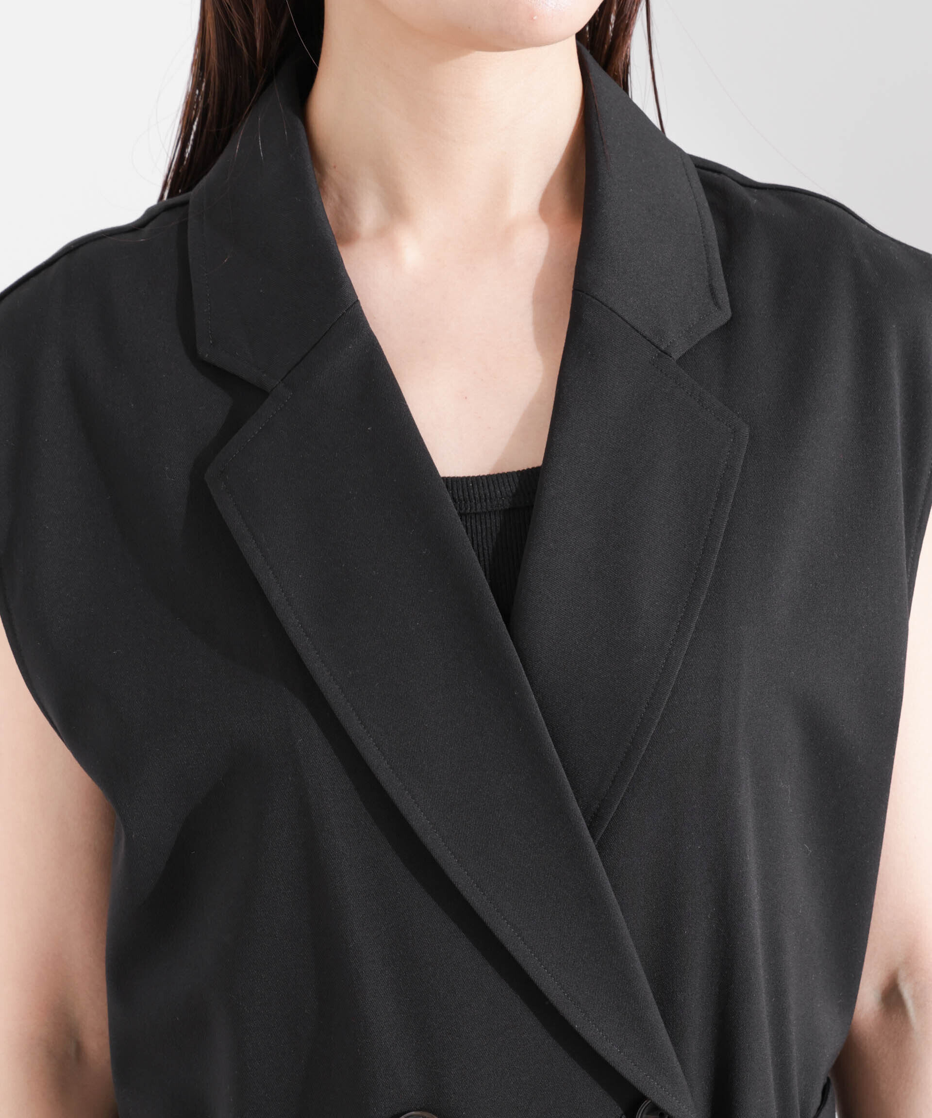 nano･universe「ダブルボタンロングジレ」|テーラードジャケット|