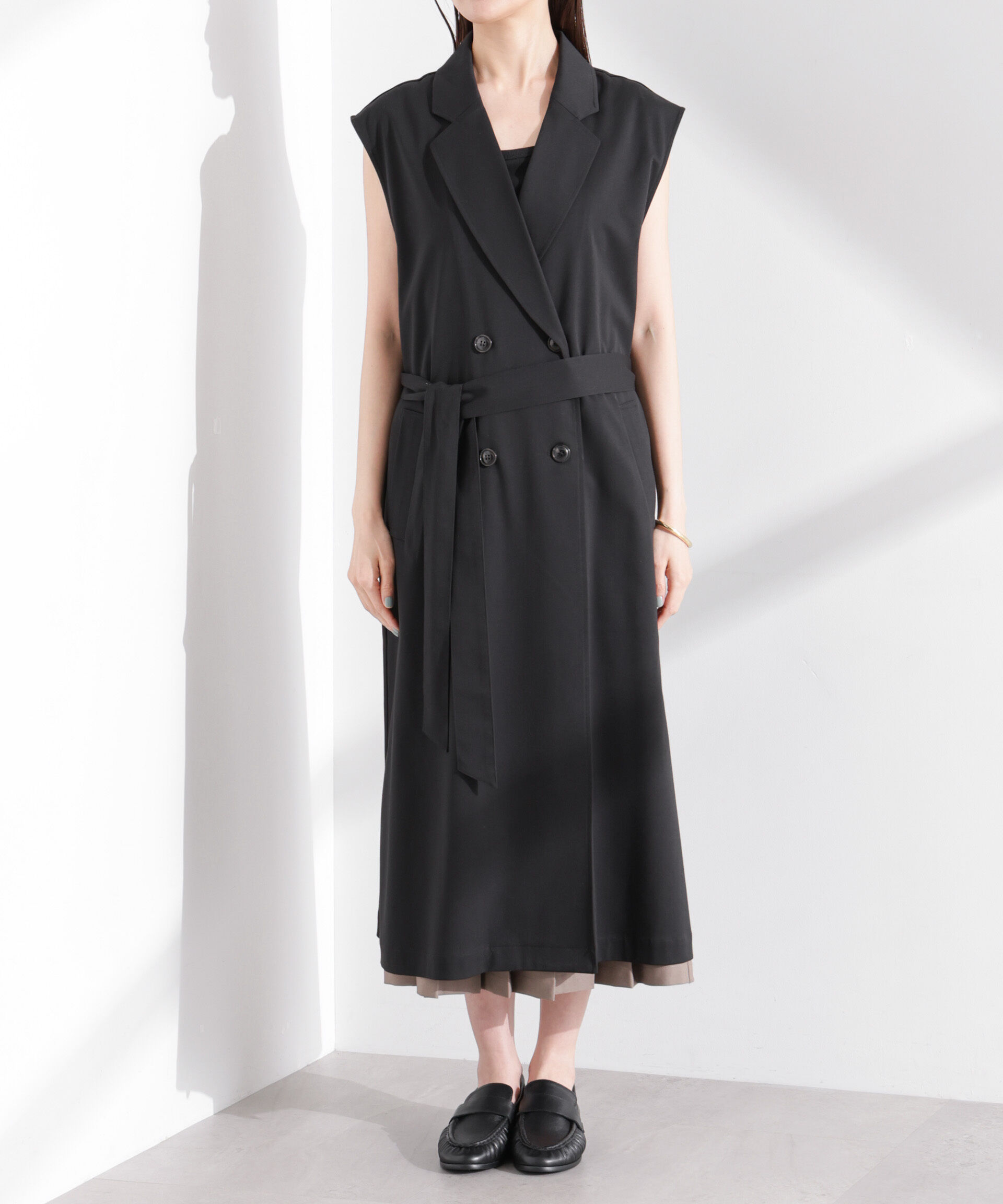 nano･universe「ダブルボタンロングジレ」|テーラードジャケット|