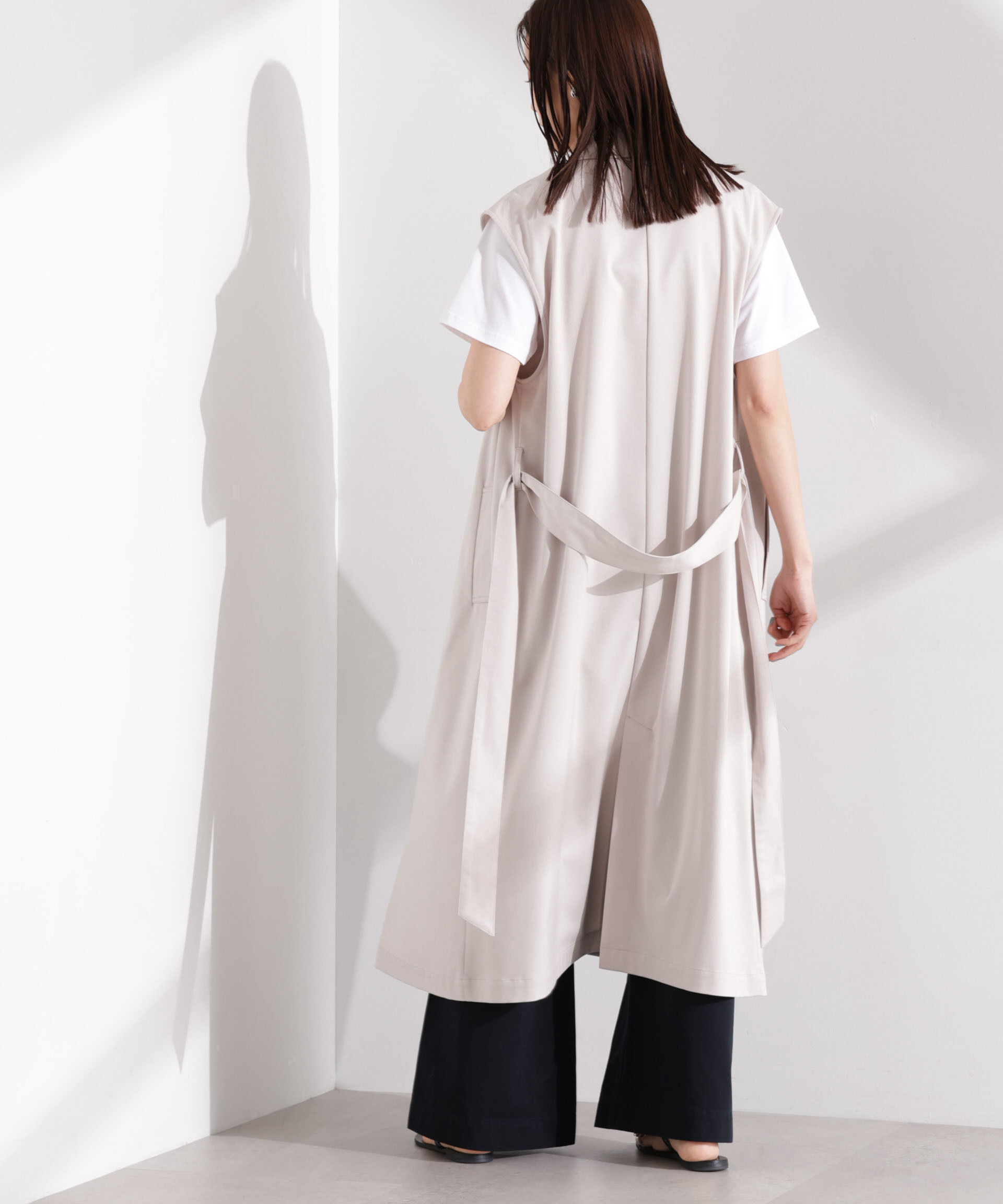 nano･universe「ダブルボタンロングジレ」|テーラードジャケット|