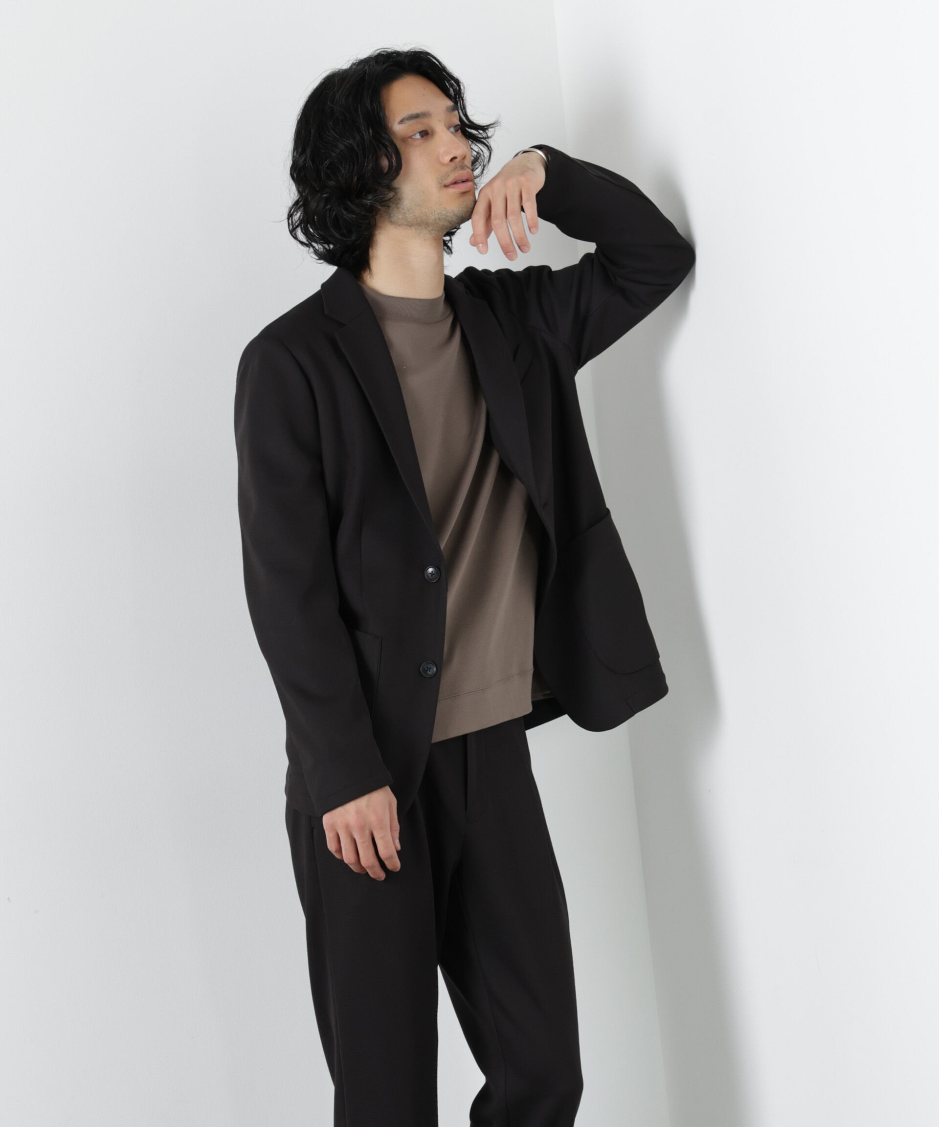 nano･universe「ボンディングカノコ セットアップ(手洗い可能)」|スーツ|