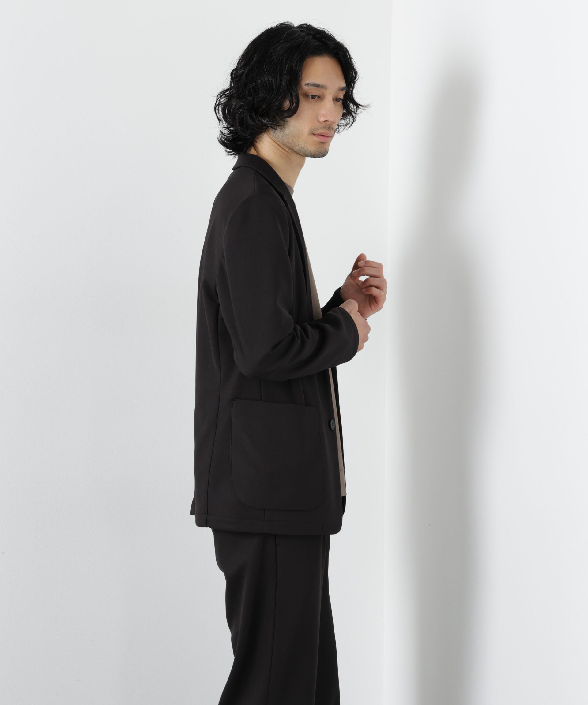 nano･universe「ボンディングカノコ セットアップ(手洗い可能)」|スーツ|