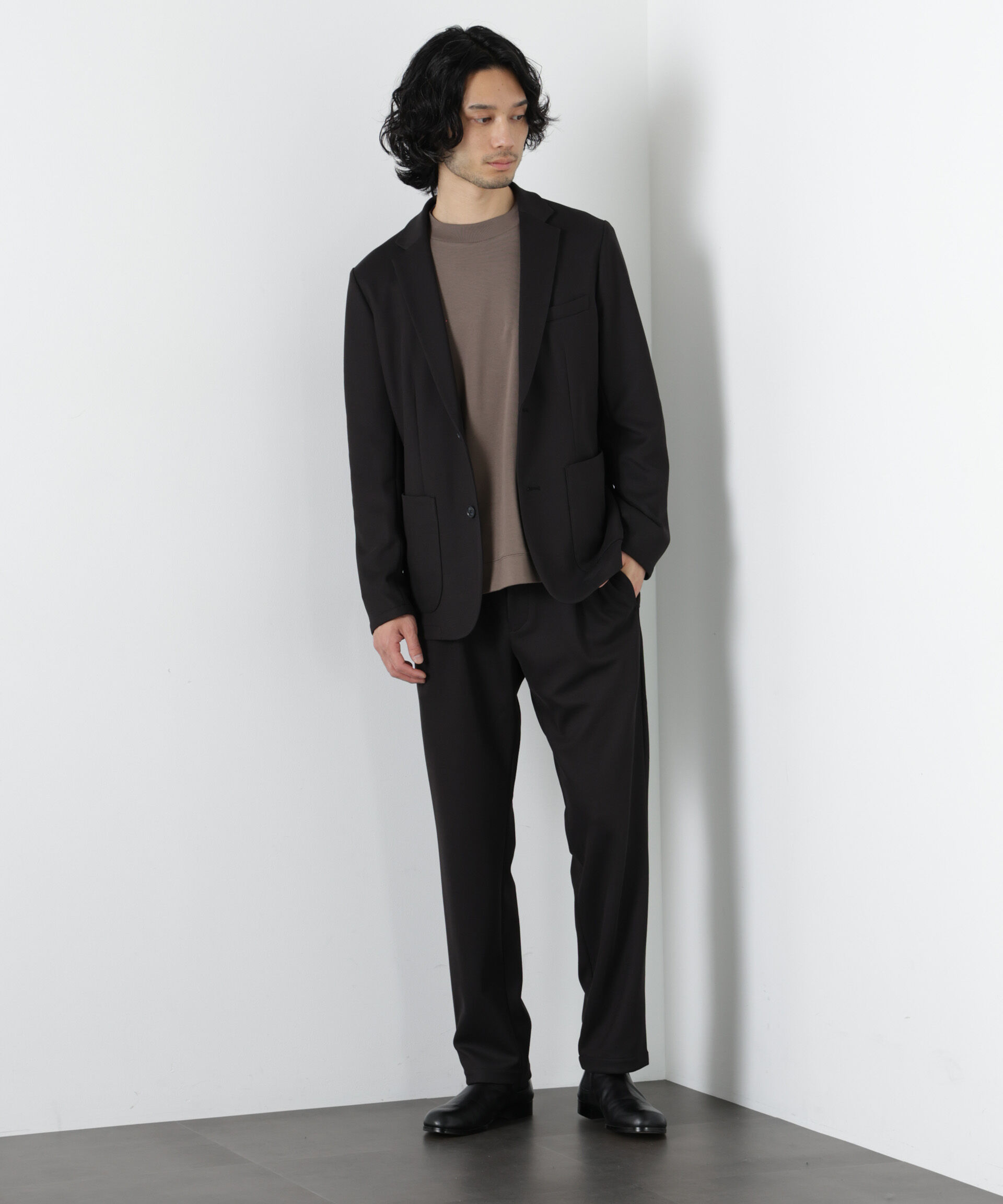 nano･universe「ボンディングカノコ セットアップ(手洗い可能)」|スーツ|