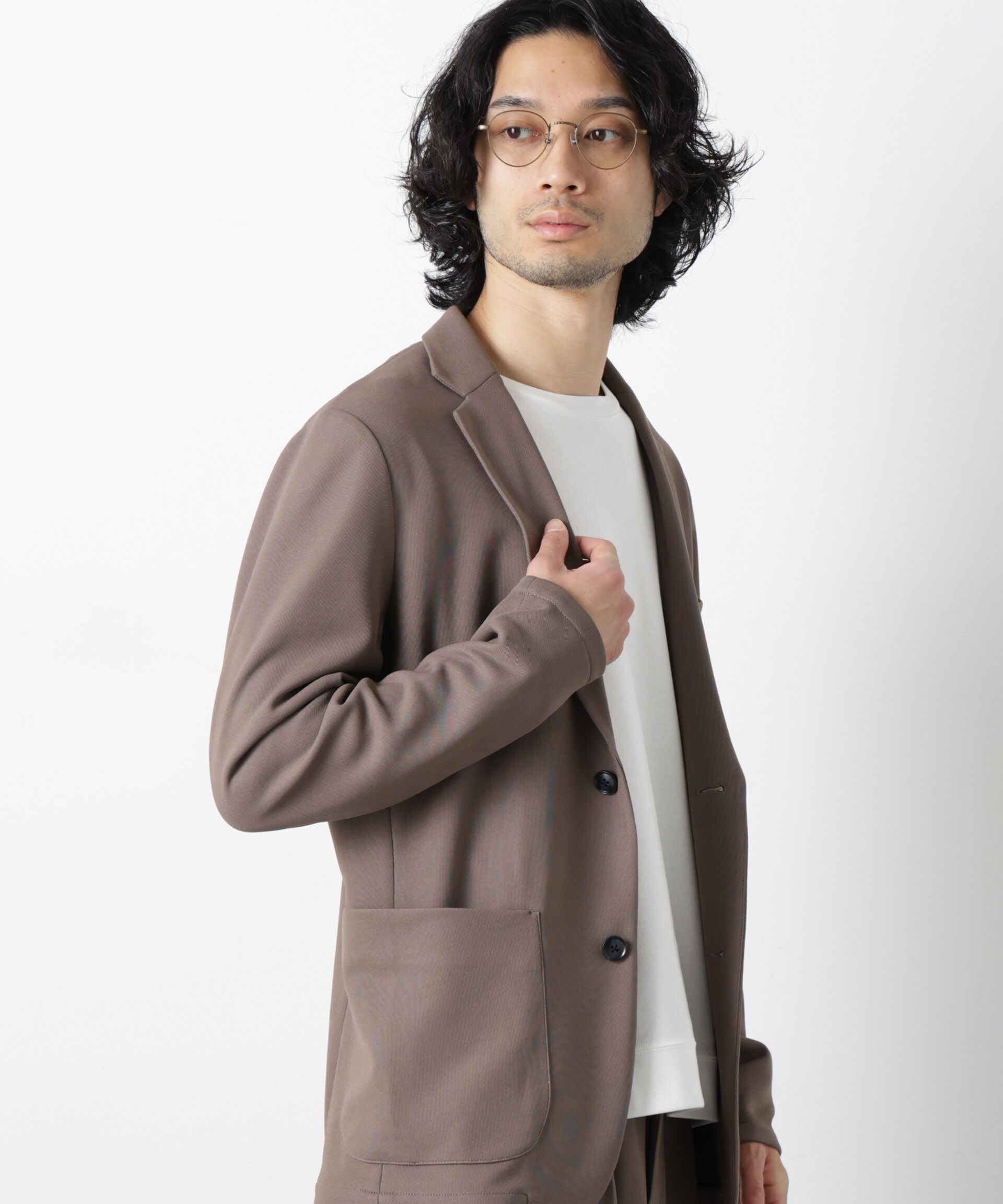 nano･universe「ボンディングカノコ セットアップ(手洗い可能)」|スーツ|