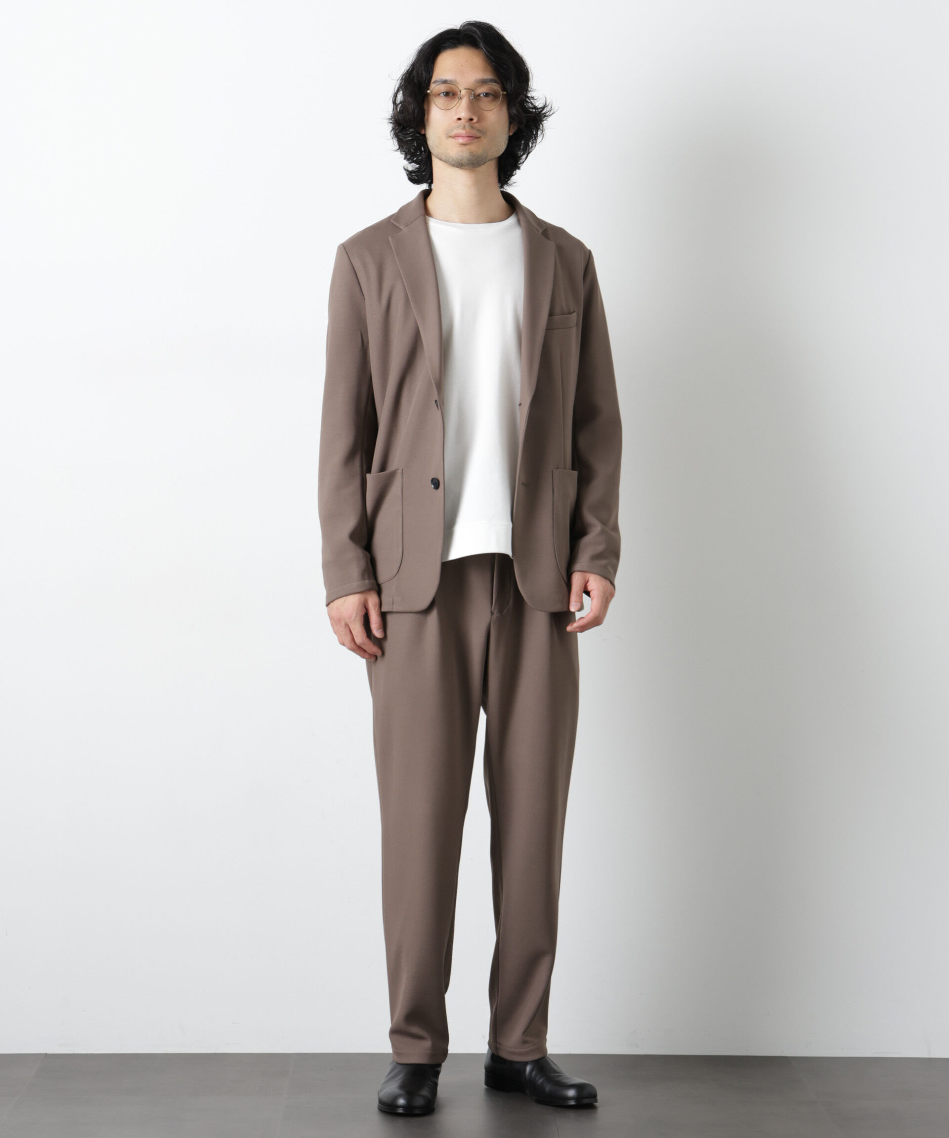 nano･universe「ボンディングカノコ セットアップ(手洗い可能)」|スーツ|