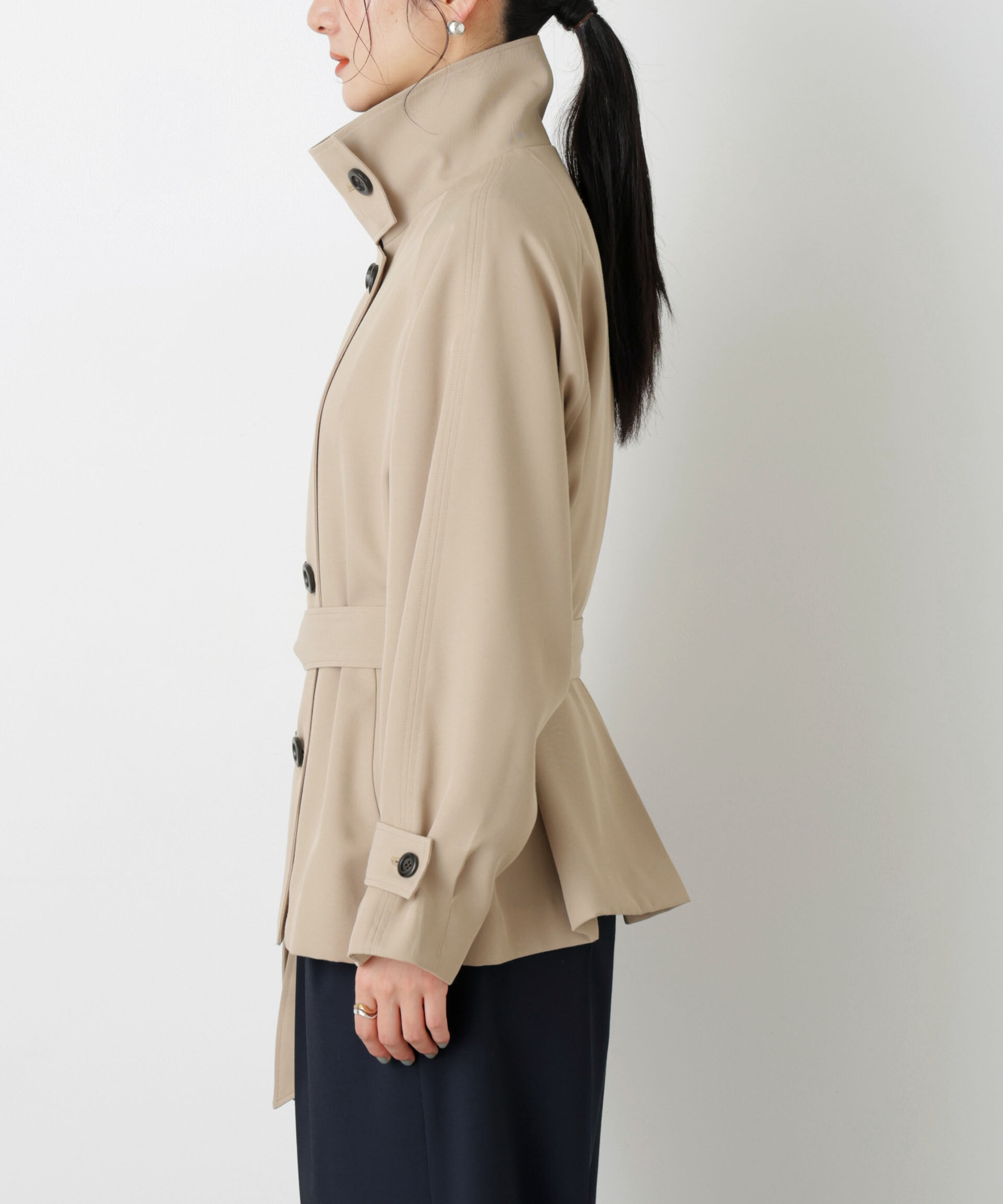 nano･universe「エアリーツイルベルテッドショートコート」|その他|