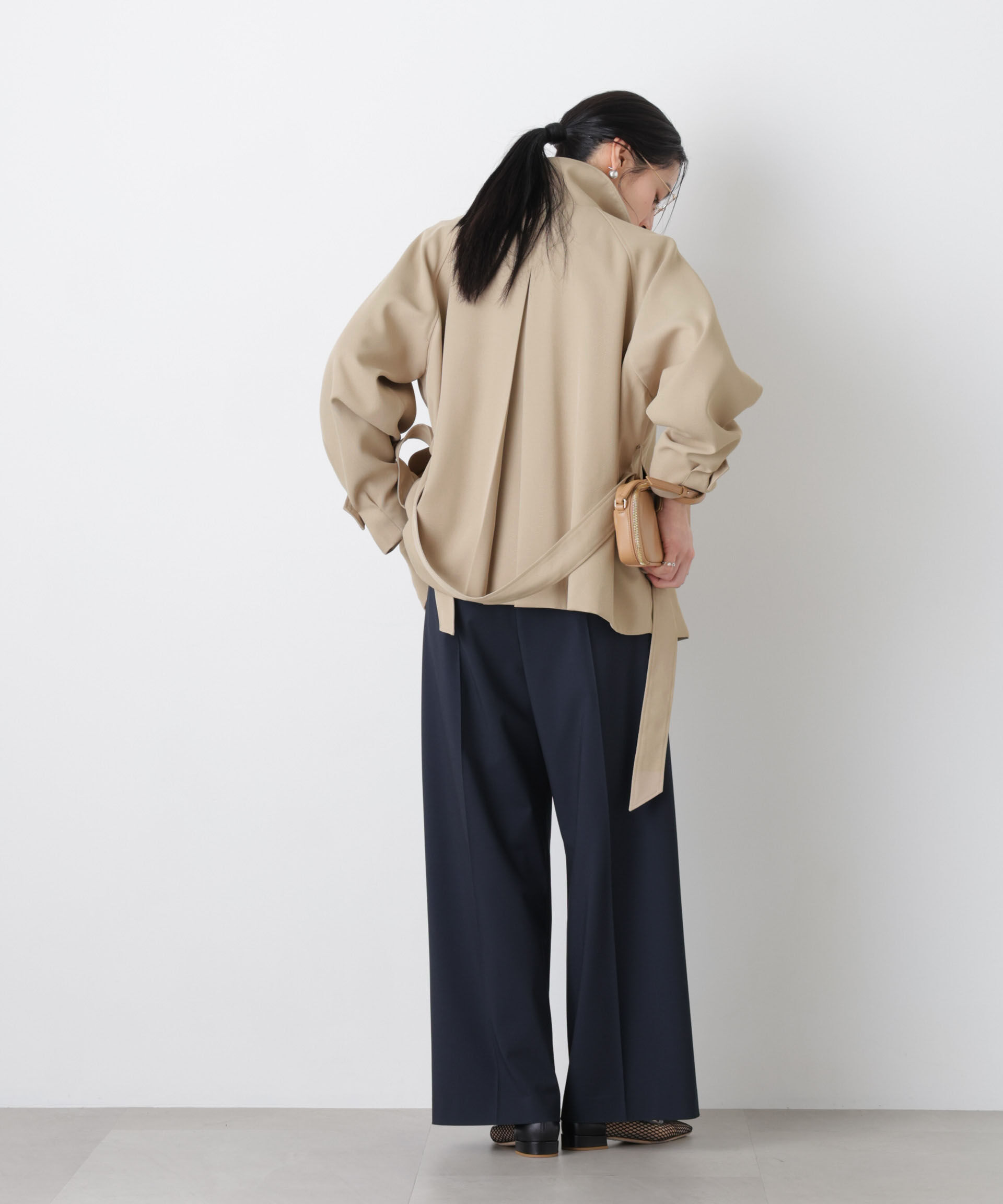 nano･universe「エアリーツイルベルテッドショートコート」|その他|