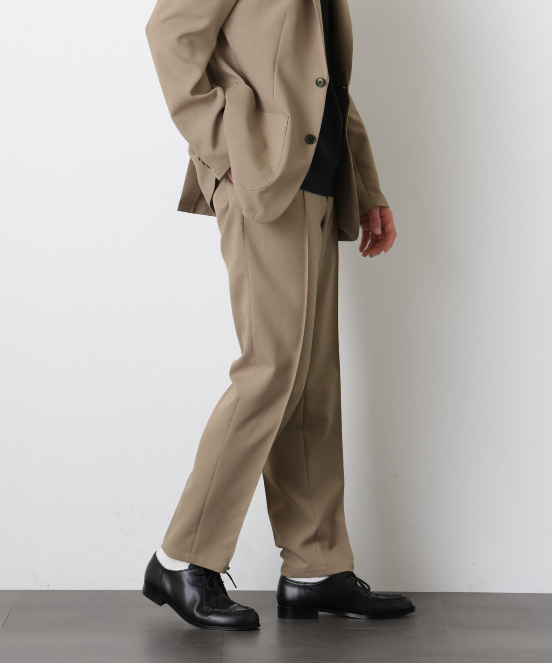 nano･universe「｢DamerinoSelect｣ﾀﾞﾝﾄﾂｵﾁｰﾙ防汚ﾃｯｸｽﾄﾚｯﾁﾊﾟﾝﾂ(ｾｯﾄ 」|スーツ|