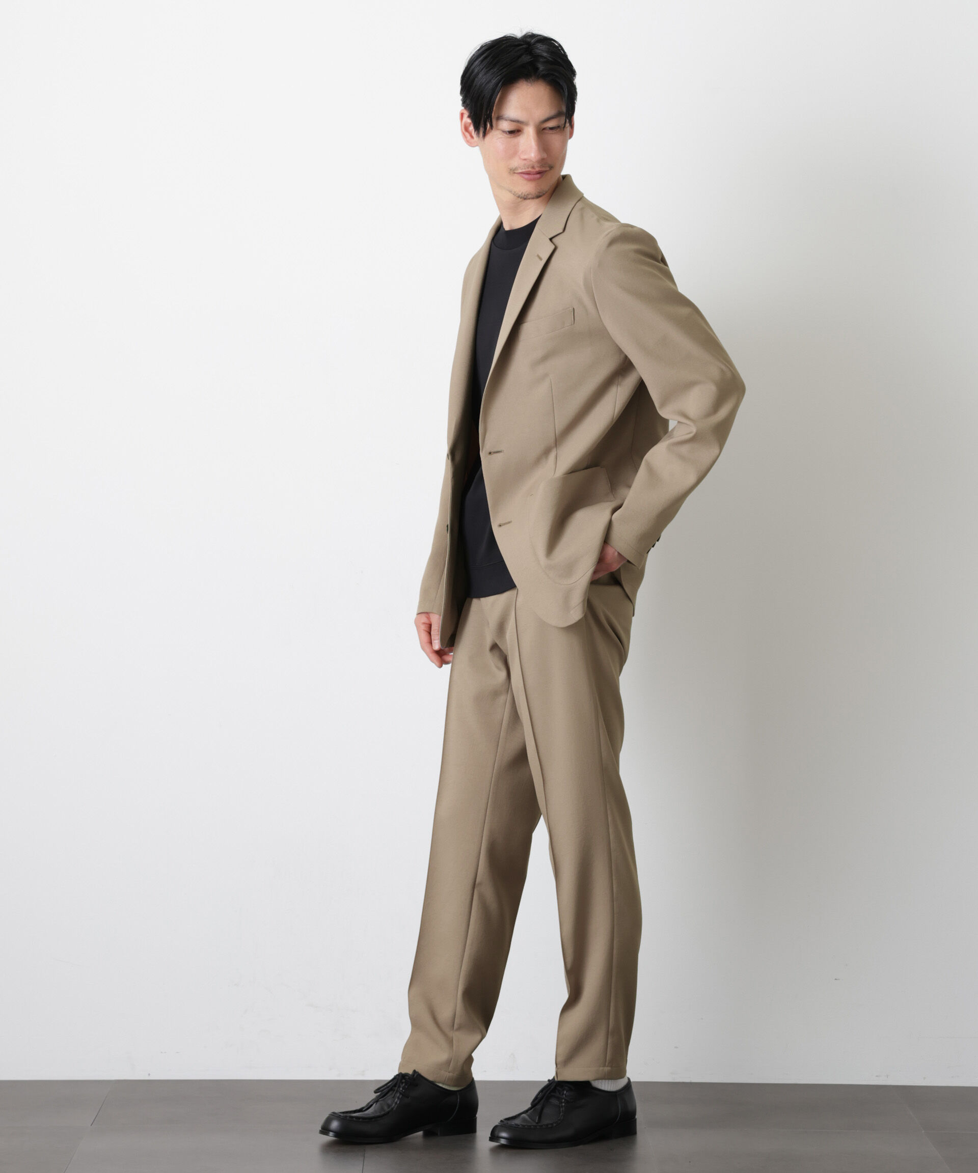 nano･universe「｢DamerinoSelect｣ﾀﾞﾝﾄﾂｵﾁｰﾙ防汚ﾃｯｸｽﾄﾚｯﾁﾊﾟﾝﾂ(ｾｯﾄ 」|スーツ|