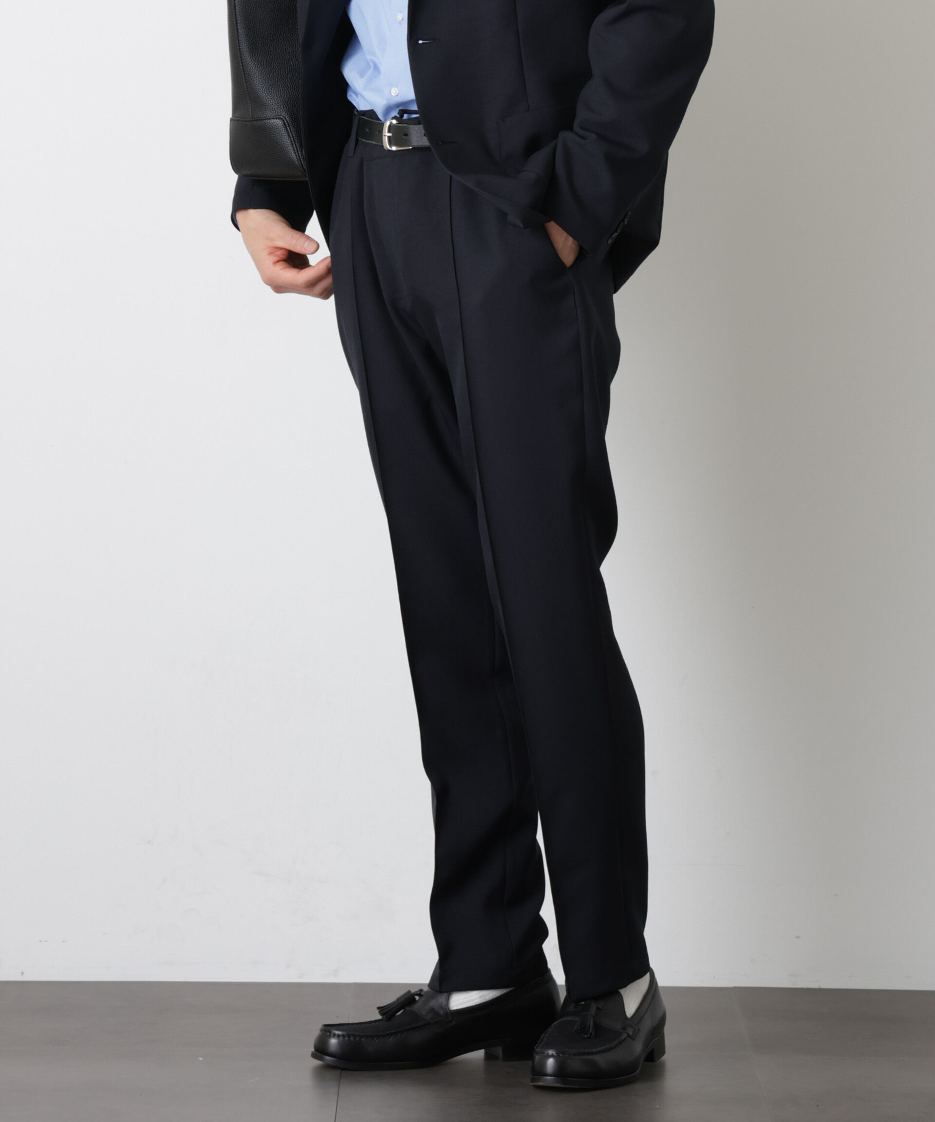 nano･universe「｢DamerinoSelect｣ﾀﾞﾝﾄﾂｵﾁｰﾙ防汚ﾃｯｸｽﾄﾚｯﾁﾊﾟﾝﾂ(ｾｯﾄ 」|スーツ|