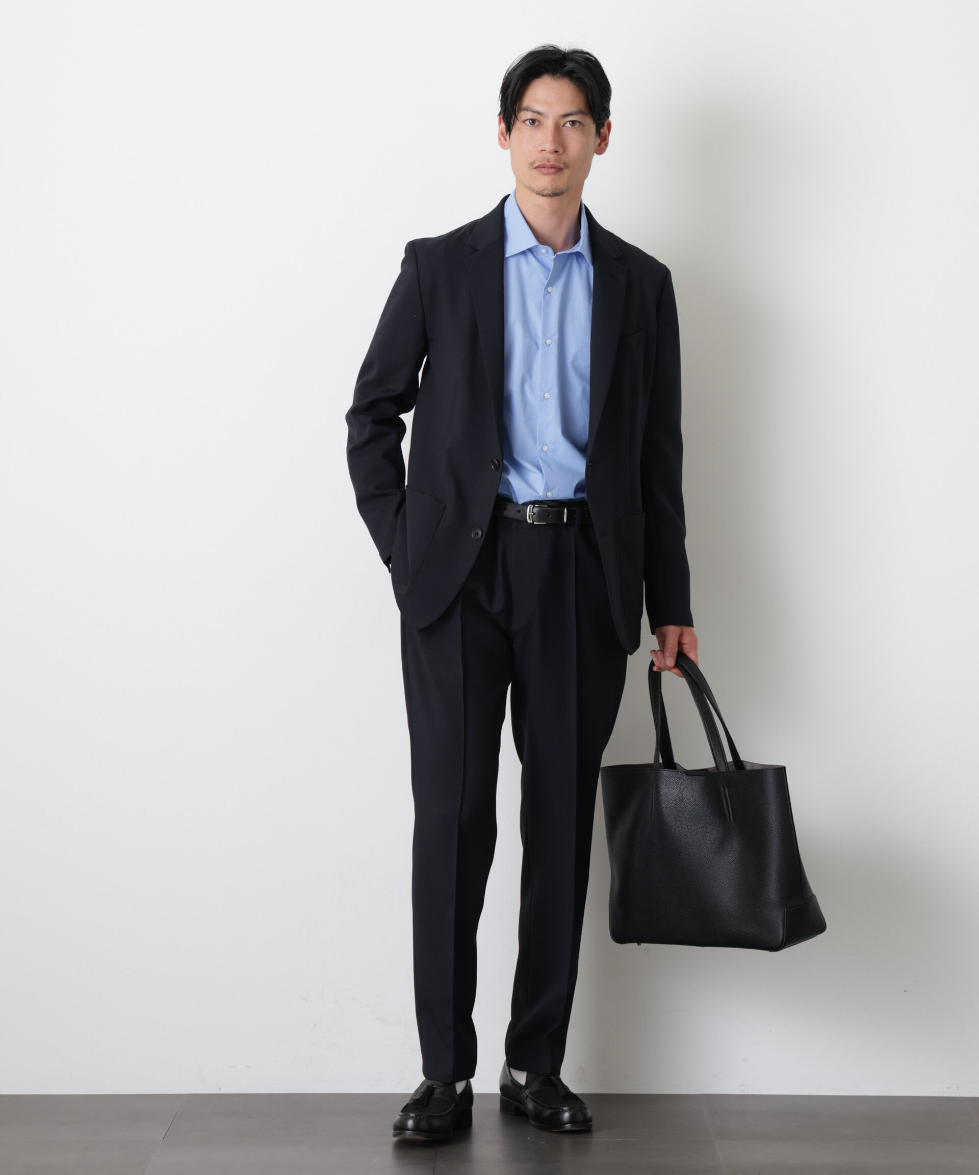 nano･universe「｢DamerinoSelect｣ﾀﾞﾝﾄﾂｵﾁｰﾙ防汚ﾃｯｸｽﾄﾚｯﾁﾊﾟﾝﾂ(ｾｯﾄ 」|スーツ|