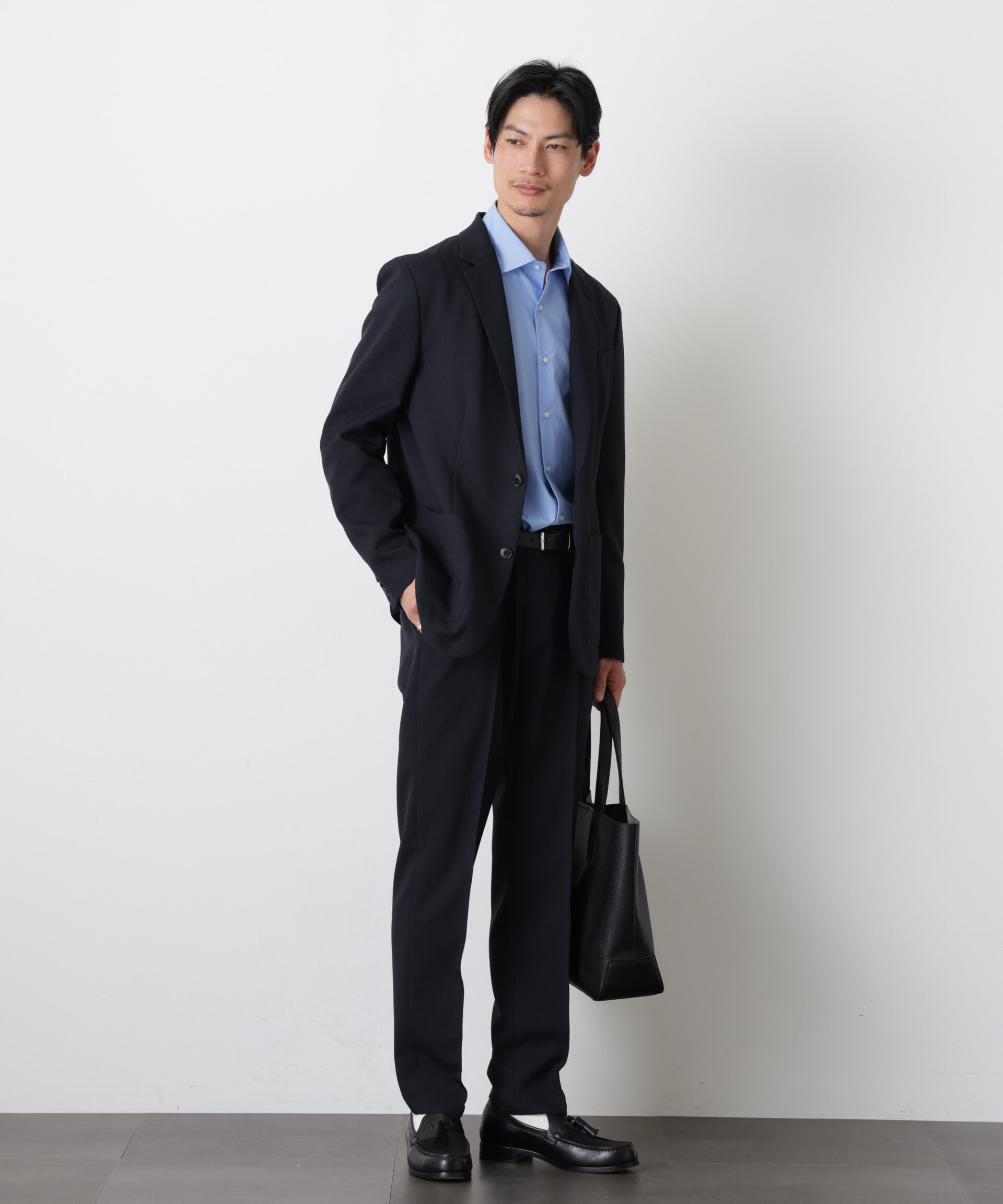 nano･universe「｢DamerinoSelect｣ﾀﾞﾝﾄﾂｵﾁｰﾙ防汚ﾃｯｸｽﾄﾚｯﾁﾊﾟﾝﾂ(ｾｯﾄ 」|スーツ|