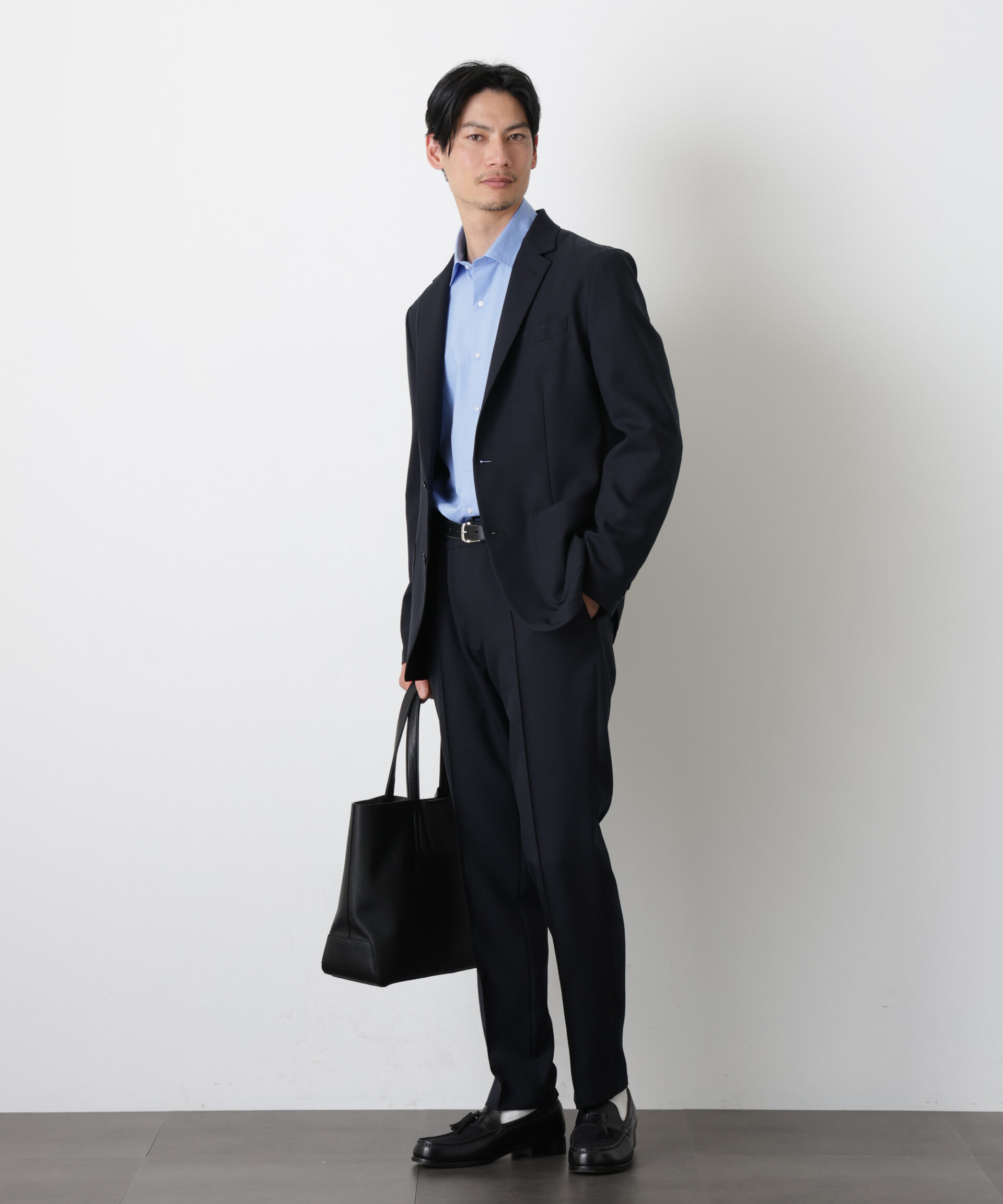 nano･universe「｢DamerinoSelect｣ﾀﾞﾝﾄﾂｵﾁｰﾙ防汚ﾃｯｸｽﾄﾚｯﾁﾊﾟﾝﾂ(ｾｯﾄ 」|スーツ|