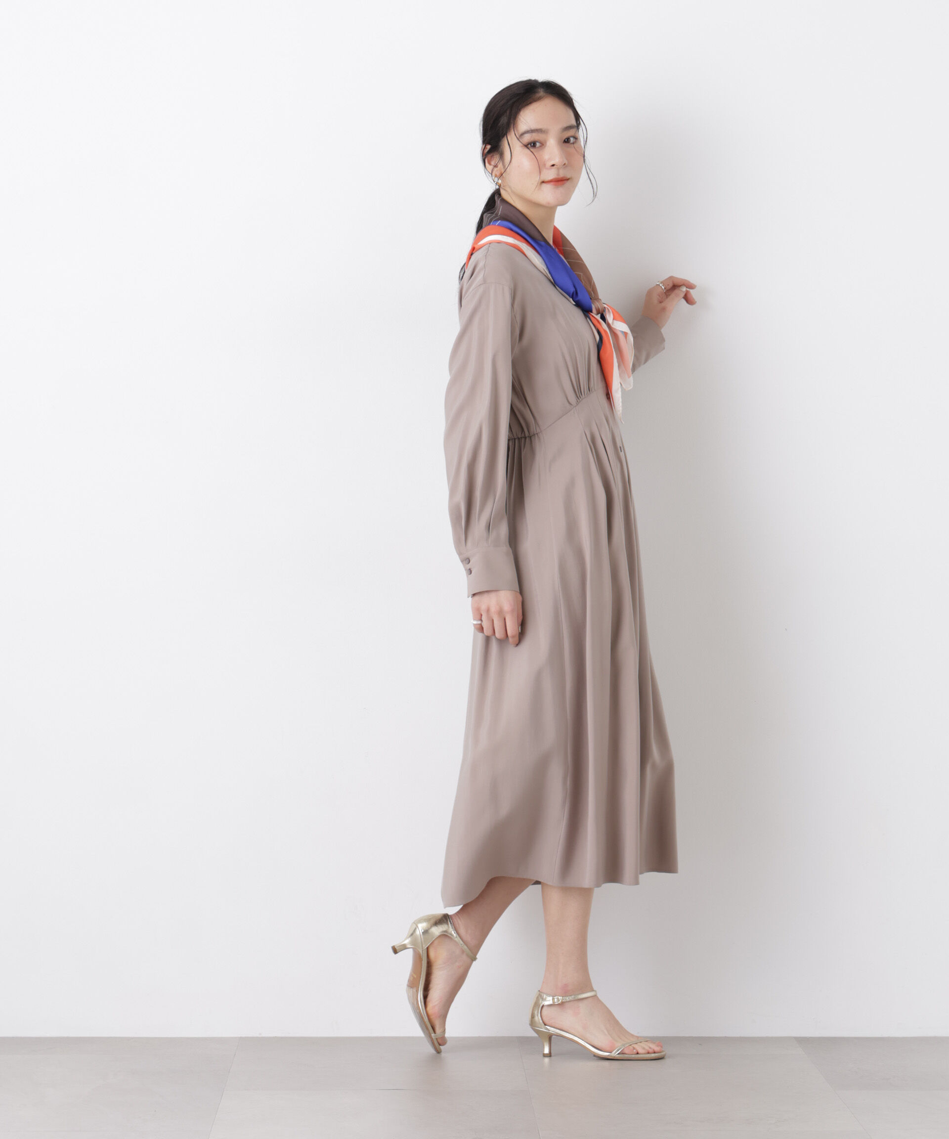 nano･universe「ウエスト切り替えギャザーワンピース」|ワンピース|