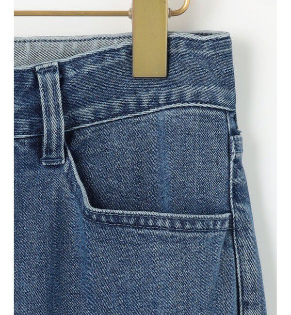 組曲「ライトデニム ベルト付きストレートパンツ」|デニム|