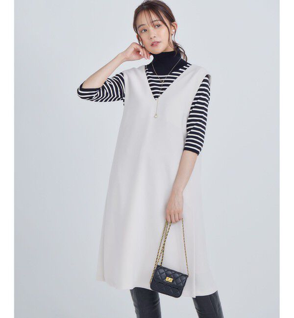 組曲「ライトダブルクロス ジャンパーワンピース」|ジャンパースカート|