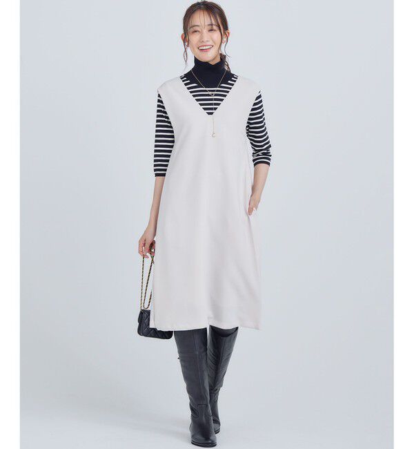 組曲「ライトダブルクロス ジャンパーワンピース」|ジャンパースカート|