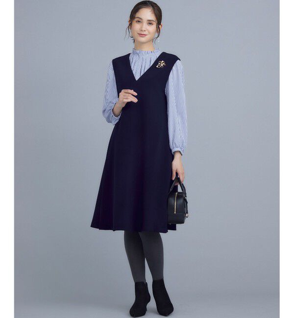 組曲「ライトダブルクロス ジャンパーワンピース」|ジャンパースカート|