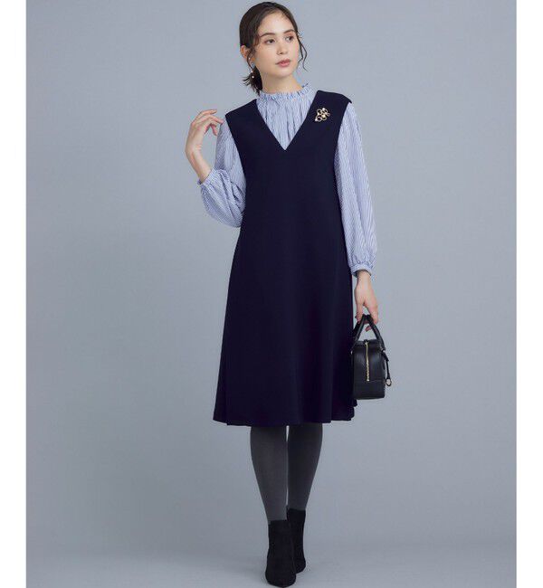 組曲「ライトダブルクロス ジャンパーワンピース」|ジャンパースカート|