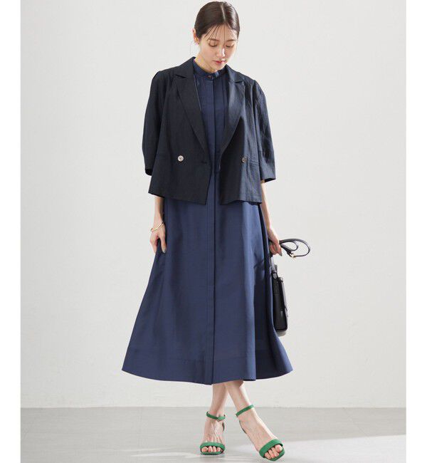 組曲「【洗える・ドライタッチ】シアーボイルフロントタック ワンピース」|ワンピース|