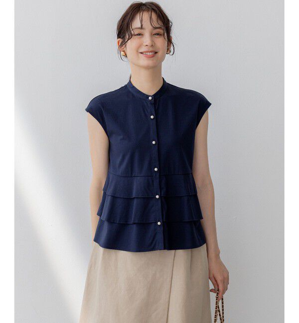 組曲「【WEB限定】プレーティング天竺ティアード カットソー」|Tシャツ・カットソー|