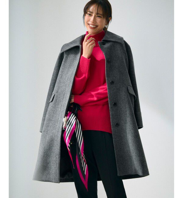 組曲「ウールモッサステンカラー コート」|ステンカラーコート|モノトーン系8