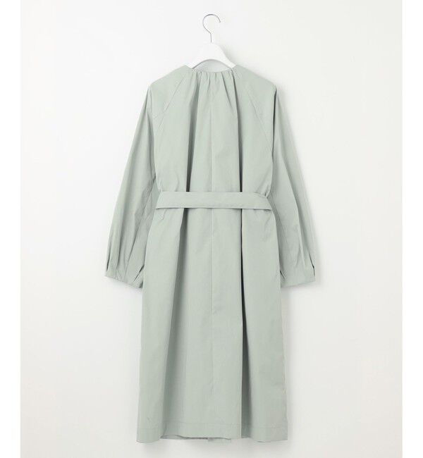 自由区「【洗える】メモリーノーカラー コート」|ノーカラーコート|