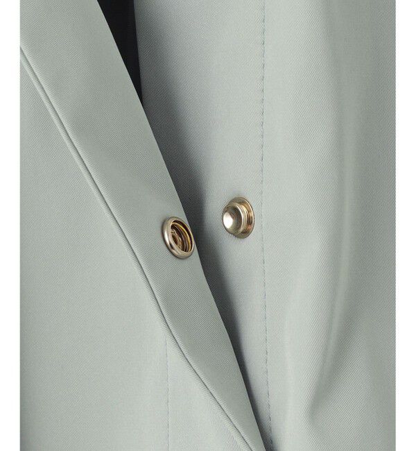 自由区「【洗える】メモリーノーカラー コート」|ノーカラーコート|