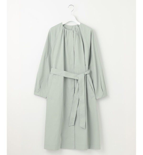 自由区「【洗える】メモリーノーカラー コート」|ノーカラーコート|