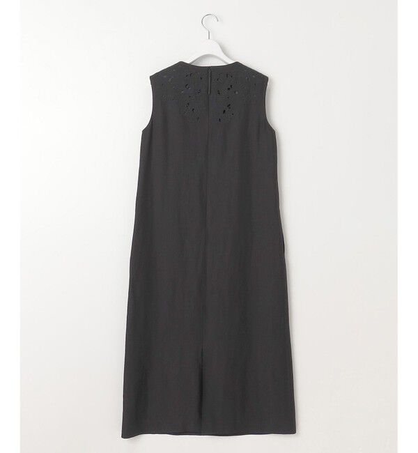 自由区「【洗える】エンブロイダリーノースリーブ ワンピース」|ワンピース|
