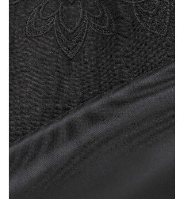 自由区「【洗える】エンブロイダリーノースリーブ ワンピース」|ワンピース|