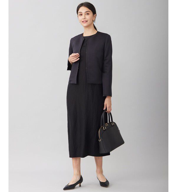 自由区「【洗える】エンブロイダリーノースリーブ ワンピース」|ワンピース|