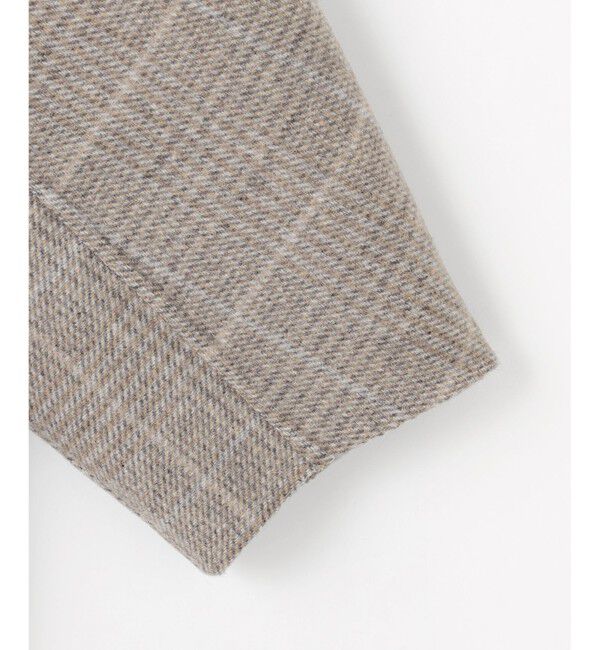 自由区「【カタログ掲載】ウールリバーチェック柄ノーカラー コート」|ノーカラーコート|